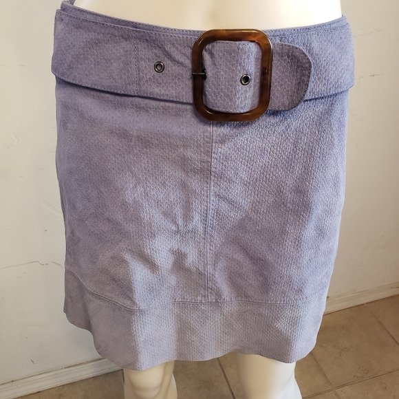 Anthropologie Snake Embossed Leather Mini Skirt - Picture 3 of 11